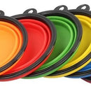 Plato De Goma Plegable Portátil De Mascotas Perro Y Gato Color Rosa