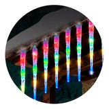 Luz Led Navideña Tubo De 10 Hielos X3 Metros Multicolor