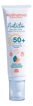 Antisolar Bloqueador Protector Solar Natural Mate Orgánico Mineral Sin Químicos Sin Olor No Comedogénico Piel Grasa Sensible Hipoalergénico Facial Para La Cara Bebés Econativa By Natural Conexion 80mL