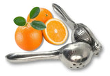 Exprimidor Manual De Naranjas Grande/aluminio Fundido Plateado