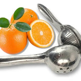 Exprimidor Manual De Naranjas Grande/aluminio Fundido Plateado