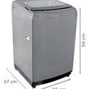 Lavadora Digital Kalley K-ld12ge Carga Superior 12 Kg Gris