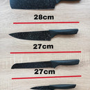 Set De Cuchillos Juego X6 Piezas Color Negro