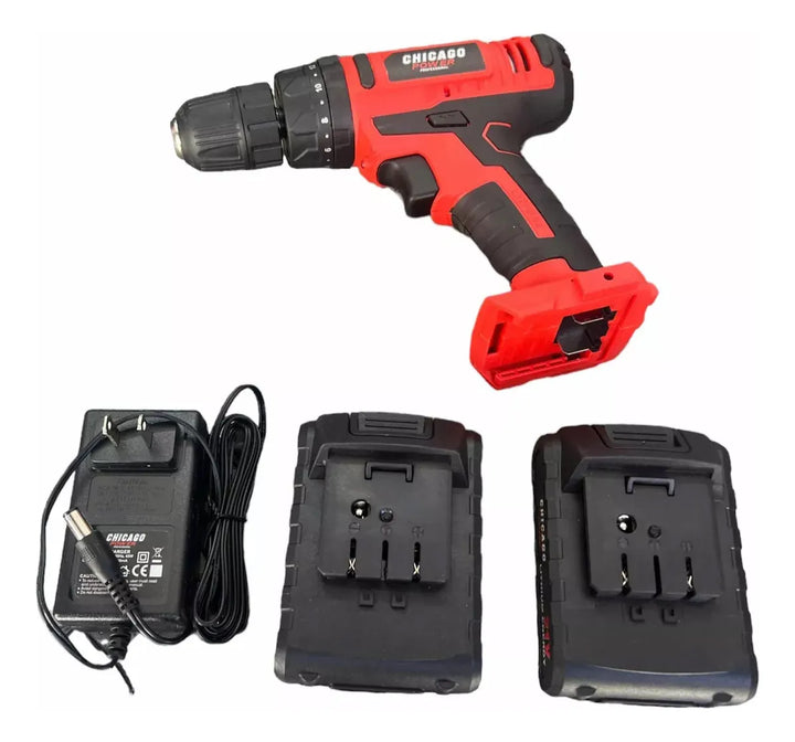 Taladro Inalámbrico 21 V 3/8 Trabajo Profesional Negro