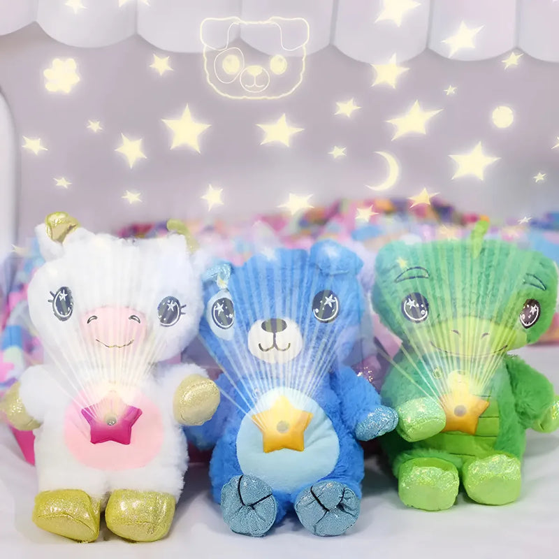 Muñeco Peluche Star Belly Musical Proyector Luz Nocturna
