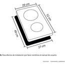 Estufa De Empotrar Haceb Vitro 30 Cms 220v Negro