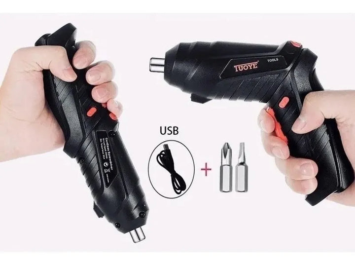 Destornillador Atornillador Eléctrico Inalambrico Recargable Negro