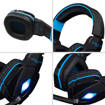 Fone de ouvido over-ear Kotion Each G4000 negro e azul