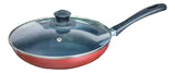 Sarten Ilko Just Cook 24cm Antiadherente Con Tapa De Vidrio Color Rojo