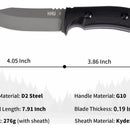 Khu Cuchillo De Hoja Fija Tactico, Cuchillo De Caza Superviv