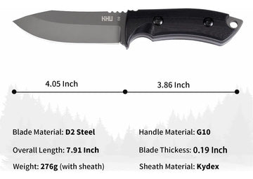 Khu Cuchillo De Hoja Fija Tactico, Cuchillo De Caza Superviv