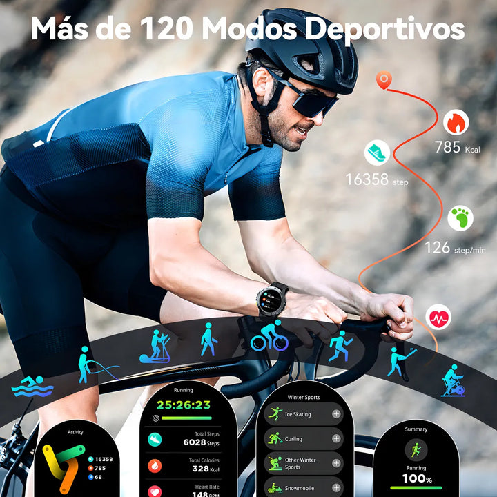 Reloj inteligente Smartband Cubot Cseries C29 display de 1.52" Negro