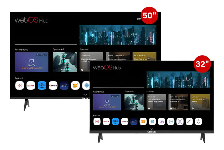 Combo Tv Televisores Smart Caixun De 50 4k + Tv 32 Pulgadas