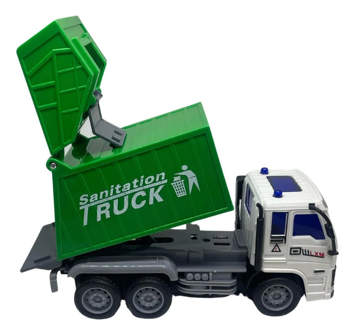 Camión De Basura Compactador De Impulsó Regalo Niños - Verde