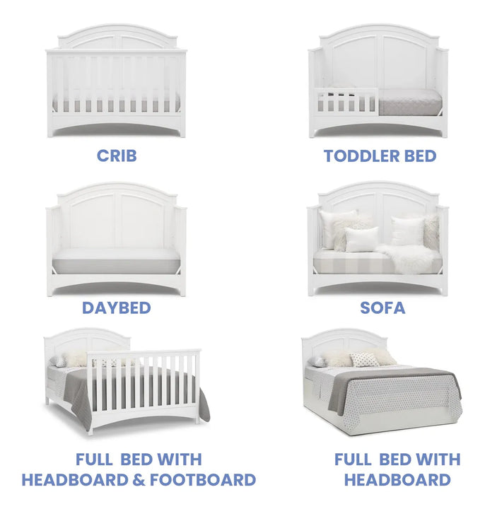 Cuna Convertible 6 En 1 Blanca Certificado Greenguard Gold