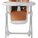 Carestino silla de comer petra marrón ocre plegable altura adaptable con bandeja extraíble