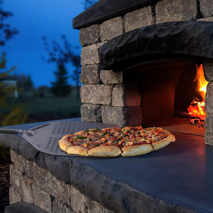 Pelador De Pizza Perforado Nutuni, 14 X 16, Ánodo Profesiona