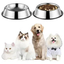 Plato Comedero Bebedero Gato Perro 25 Cm Acero Inoxidable Plateado