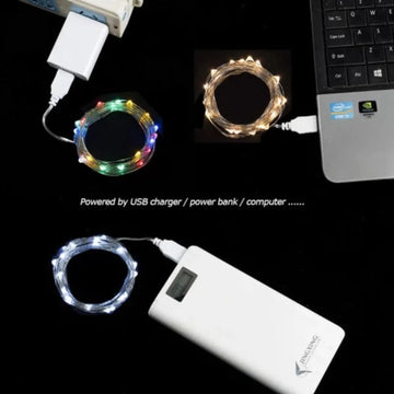 Alambre De Luz Led Navideño 20m Blanco