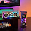 Parlante Potente Bluetooth Lonid Tws Rgb Dual 13.6w Speaker Negro