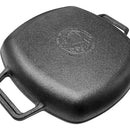 Sartén Cuadrado Doble Asa De Hierro Curado Victoria®25cm Color Negro