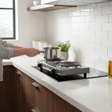 Fogon Estufa Electrica Portatil Gris Negro Cafe 2 Puestos Quemadores Potencia 2000w Cocina Compacta Resistente Hogar Oficina Viajes Camping Practica Rapida Segura Limpieza Sencilla