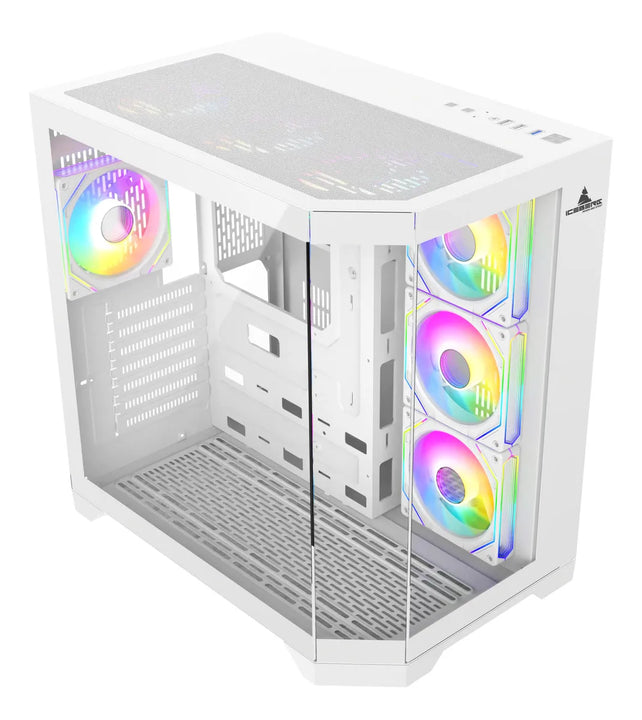 Chasis Iceberg Crystal Edge Blanco X7 Fan Argb Maxi Infinity