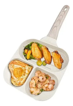 Sartén Para Huevos Fritos Forma De Corazón 3 Puestos Niños Beige