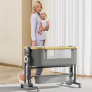 Cuna Lateral 4 En 1 Para Bebé Con Ruedas - Comodidad Y