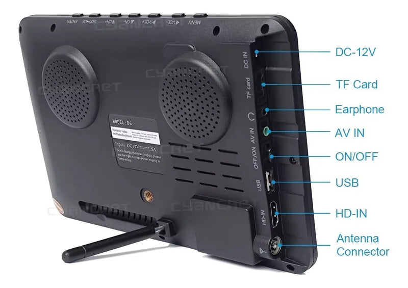 Tv Portatil Tdt 8 Colombia Leadstar Usb Bateria Recargable
