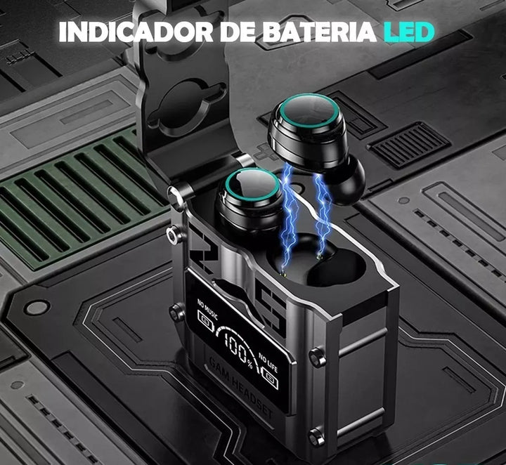 Audífonos Tws Bluetooth Gamer M25 Negros Inalámbricos