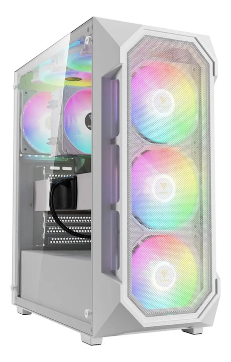Caja De Pc Gamdias Aura Gc1 Elite Argb Media Torre Blanca