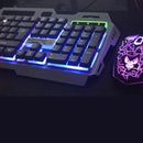 Teclado Mouse Gamer Retroiluminado Metalico Cmk 198 Color del teclado Negro