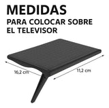 Soporte Plegable Para Decodificador Parte Superior Tv Negro