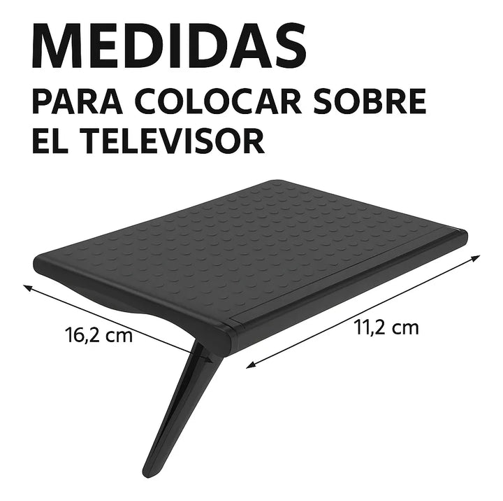 Soporte Plegable Para Decodificador Parte Superior Tv Negro