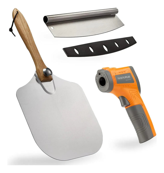 Espátula Para Pizza Ikbirdplus + Cortador Y Termometro Laser