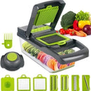 Picador Rallador Verduras Mandolina 12en1 Ayudante De Cocina Verde