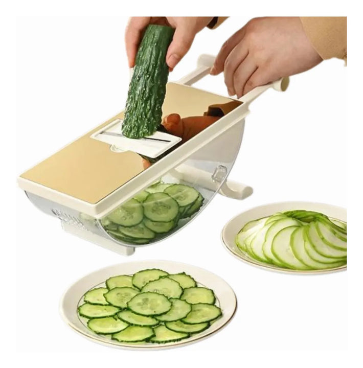 Mandolina Multifuncional Cortador Verduras Rallador Queso Blanco