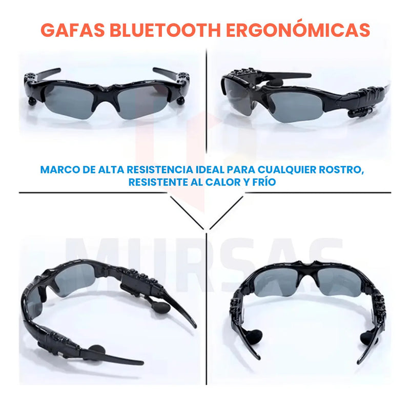 Gafas De Sol Audífonos Mp3 Bluetooth Reducción Ruido Negro