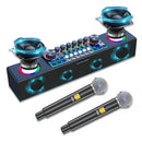 Altavoz Inalámbrico Karaoke Con Tarjeta De Sonido Microfono Negro