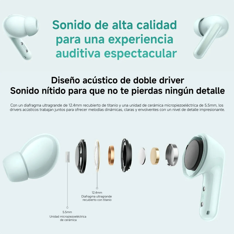 Xiaomi Redmi Buds 6, Auriculares Táctil, Anc 2-mic Ip54, Blk Negro