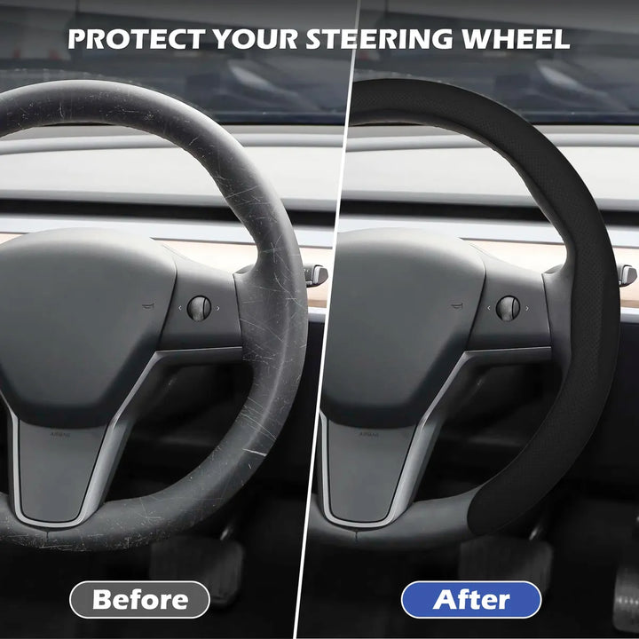 Funda De Volante Universal De Cuero Nappa 15 Antideslizante