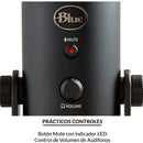Micrófono Blue Yeti Condensador Omnidireccional color blackoutS