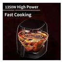 Freidora De Aire 8 Litros Sin Aceite Grande Air Fryer Negro Y Blanco