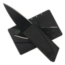 Cuchillo táctico plegable para tarjetas, tarjetero, hoja afilada, color negro