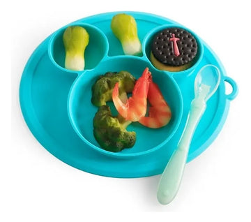 Plato En Silicona Bebe Antideslizante Colores Hydg-2 Color Azul Marino