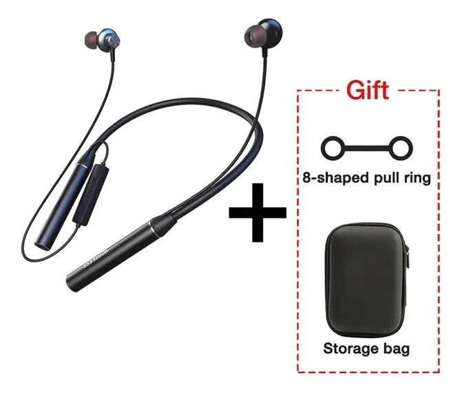 Auriculares Bluetooth Deportivos Batería De Larga Duración Negro