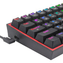 Teclado Mecánico Redragon Fizz Pro K616 Rgb Wireless Dual Color Del Teclado Negro Idioma Español Latinoamérica