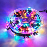 Instalacion Navideña Lineal 200led Solar Con Control Multicolor