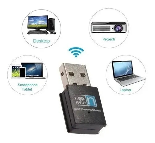 Adaptador De Red Wifi Mini Usb 300m